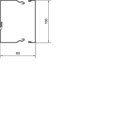 TEHALIT.LFS Galvanized steel channel 60x100mm