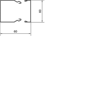 TEHALIT.LFS Galvanized steel channel 60x60mm