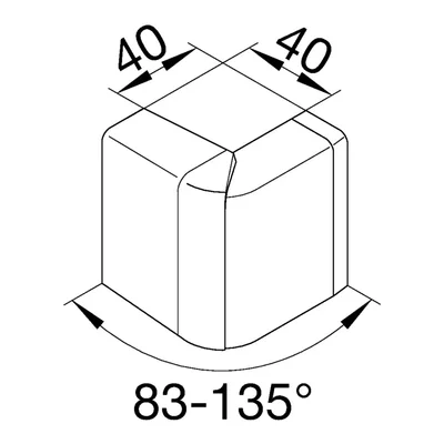 TEHALIT.SL Angle externe réglable 20x55 noir