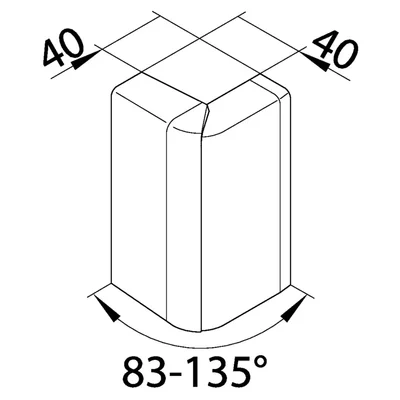 TEHALIT.SL Angolo esterno orientabile 20x115 nero
