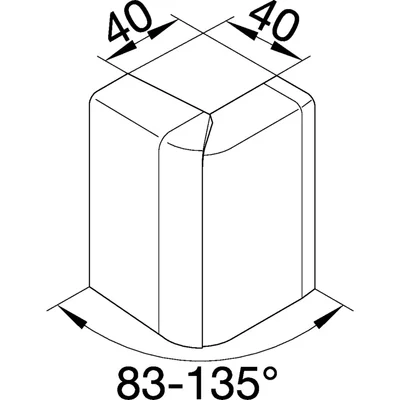 TEHALIT.SL Angolo esterno regolabile 20x80 alluminio
