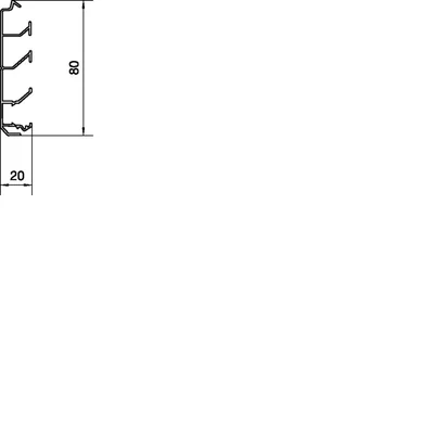 TEHALIT.SL Base 20x80 per LED, nera