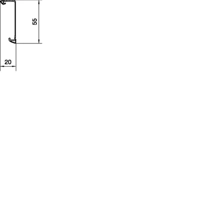TEHALIT.SL Couvercle avec joint souple 20x55 noir