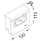 TEHALIT.SL Couvercle porte-appareils 20x55 2x 45x45 aluminium