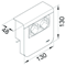 TEHALIT.SL Couvercle porte-appareils 20x80 2x 45x45 merisier