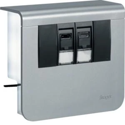 TEHALIT.SL Device carrier 20x55 2xRJ45 category 6 aluminum