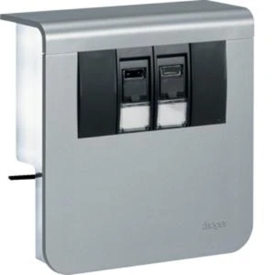 TEHALIT.SL Device carrier 20x80 2xRJ45 category 6 aluminum