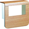 TEHALIT.SL Device carrier cover 20x55 2x 45x45 beech