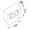 TEHALIT.SL Device carrier cover 20x55 2x 45x45 beech