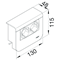 TEHALIT.SL Device carrier cover 20x55 2x 45x45 maple