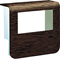 TEHALIT.SL Device carrier cover 20x55 2x 45x45 sucupira