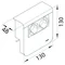 TEHALIT.SL Device carrier cover 20x80 2x 45x45 black
