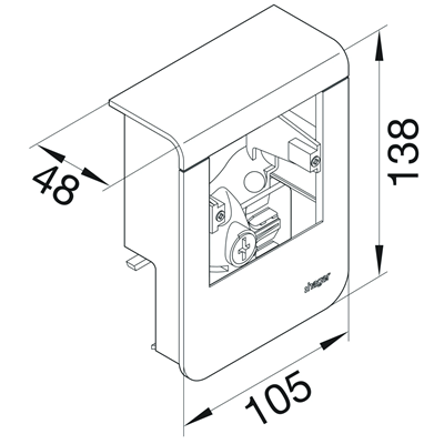 TEHALIT.SL Empty device carrier 20x80 fi60 beech