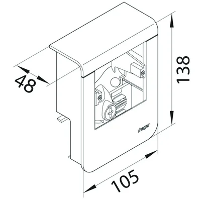 TEHALIT.SL Empty device carrier 20x80 fi60 beech