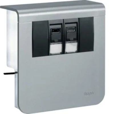TEHALIT.SL Geräteträger 20x80 2xRJ45 Kategorie 6 Aluminium