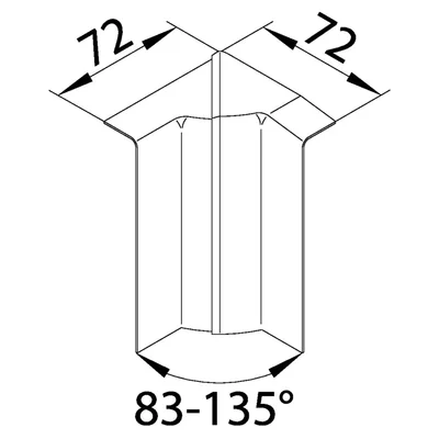 TEHALIT.SL Innenwinkel verstellbar 20x115 schwarz