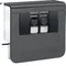 TEHALIT.SL Portadispositivos 20x55 2xRJ45 categoría 6 negro