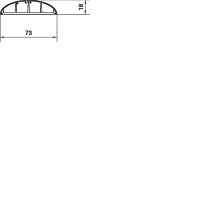 TEHALIT.SL PVC-Bodenkanal mit Abdeckung 18x73 Anthrazit