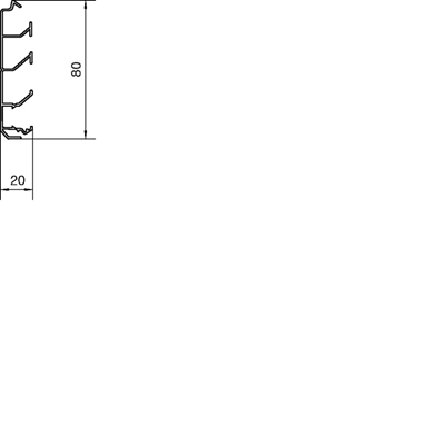 TEHALIT.SL Sockel 20x80 für LED schwarz