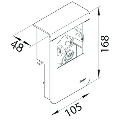 TEHALIT.SL Support d'appareil vide 20x115 fi 60 noir