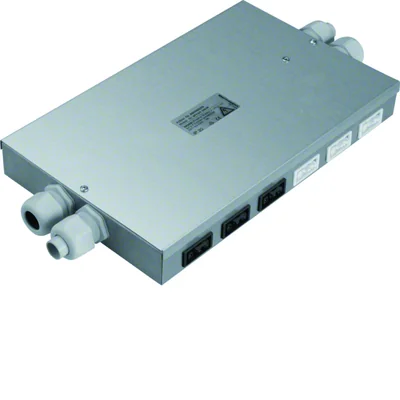 TEHALIT.SPW Distributeur de sol plat Wieland 6 prises noir/6 prises blanches