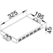 TEHALIT.SPW Flat floor distributor Wago 6 black sockets/6 white sockets