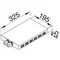 TEHALIT.SPW Flat floor distributor Wago 6 white sockets