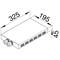 TEHALIT.SPW Wieland flat floor distributor with 12 black sockets