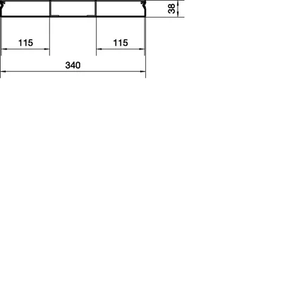TEHALIT.UK Canale per massetto, 3 camere, 340x38mm acciaio