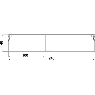 TEHALIT.UK Channel for floor screed 2-chamber 240x48mm steel