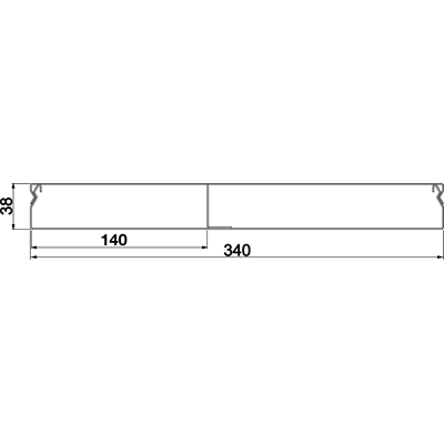 TEHALIT.UK Channel for floor screed 2-chamber 340x38mm steel