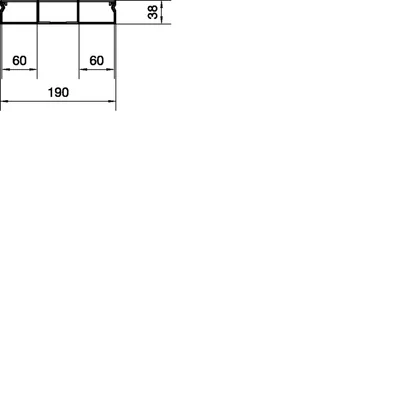 TEHALIT.UK Channel for floor screed 3-chamber 190x38mm steel