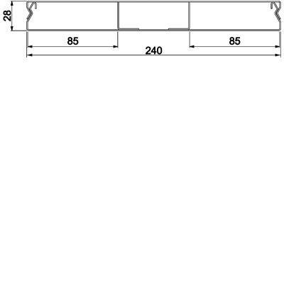 TEHALIT.UK Channel for floor screed 3-chamber 240x28mm steel