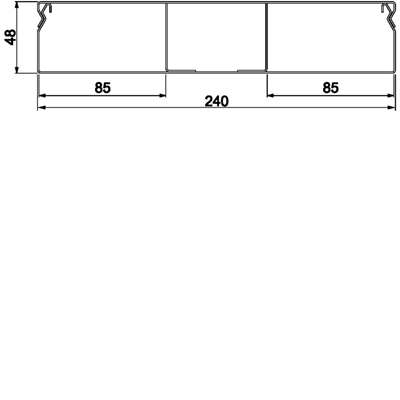 TEHALIT.UK Channel for floor screed 3-chamber 240x48mm steel