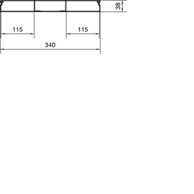 TEHALIT.UK Channel for floor screed 3-chamber 340x38mm steel