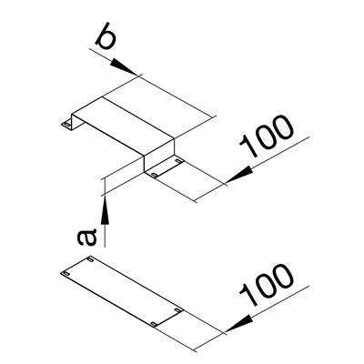TEHALIT.UK Element to adjust length 190x38mm steel