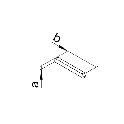 TEHALIT.UK End cap 240x38mm steel