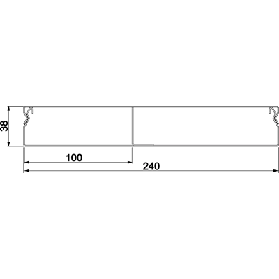 TEHALIT.UK Kanał do wylewki podłogowej 2-komorowy 240x38mm stal