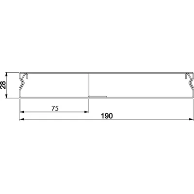 TEHALIT.UK Kanal für Estrich 2-Kammer 190x28mm Stahl