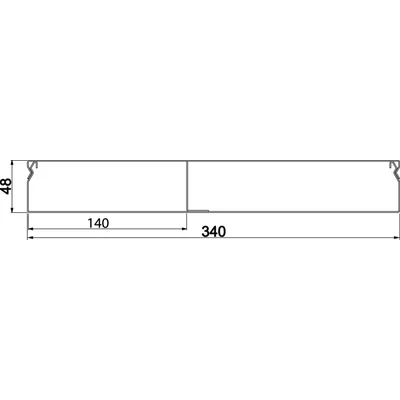 TEHALIT.UK Kanal für Estrich 2-Kammer 340x48mm Stahl