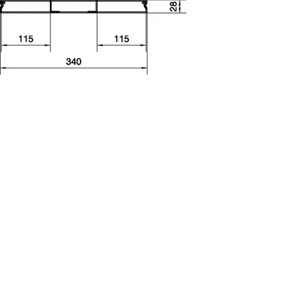 TEHALIT.UK Kanal für Estrich 3-Kammer 340x28mm Stahl