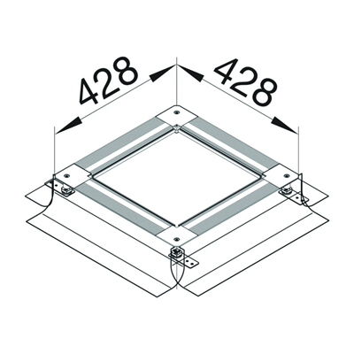 TEHALIT.UK Universal floor box on board size 2 75-125 steel