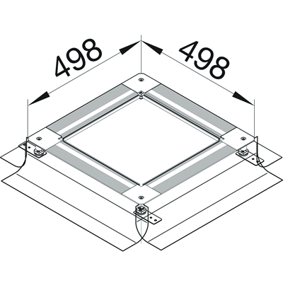 TEHALIT.UK Universal floor box on legs size 3 120-170 steel