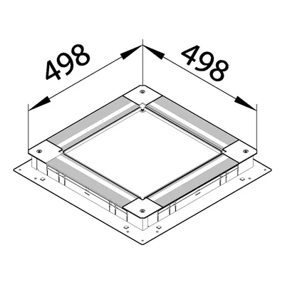 TEHALIT.UK Universal steel plate floor box size 3 70-120