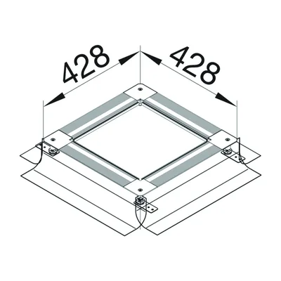 TEHALIT.UK Uniwersalna puszka podłogowa na nóżkach rozmiar 2 75-125 stal