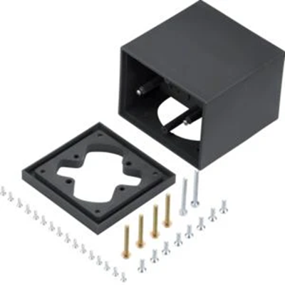 TEHALIT.VE-EE Caja de suelo para 2 dispositivos, negro