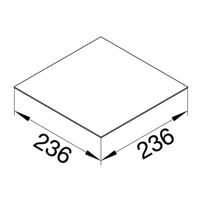 TEHALIT.VE-EE Cardboard filling for the lid for thinner carpets 1mm VDQ12
