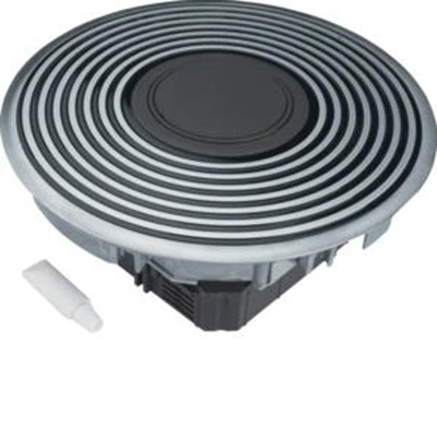 TEHALIT.VE-EE Floor Groove Power Point PA-TubR12 Floor Box Black Aluminum