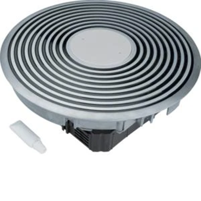 TEHALIT.VE-EE Floor Groove Power Point Tube R12 Bodenbox, schwarzes Aluminium