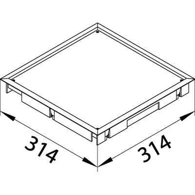 TEHALIT.VE-EE Full cover plate assembly Q08 294X294 5mm black